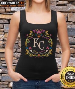 Pretty Kansas City Royals Dia de los Muertos MLB celebration tank top featuring vibrant colors and festive designs.