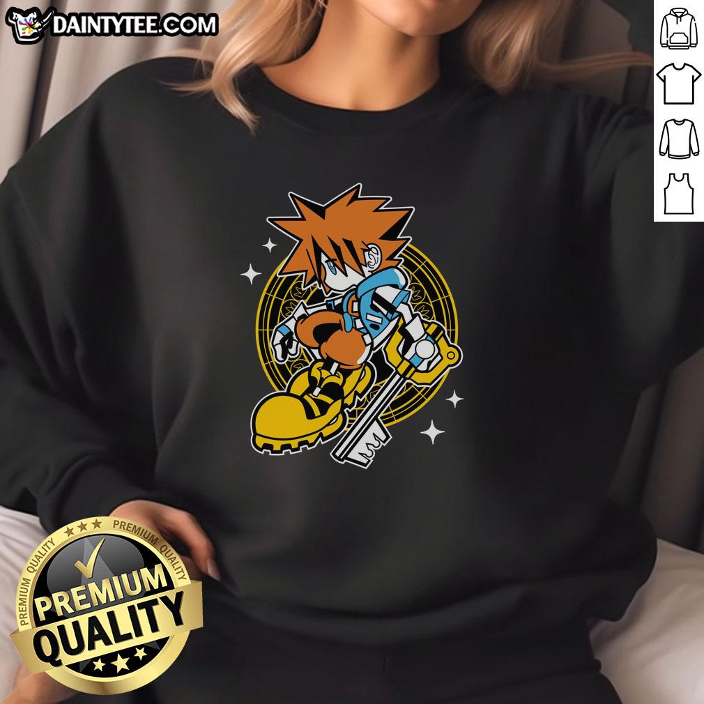pretty-kingdom-heart-sora-kid-sweatshirt Alt Text: Kids' Pretty Kingdom Heart Sora sweatshirt featuring vibrant graphics and cozy design for young fans of the game.