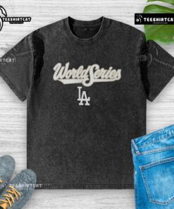 Pretty Los Angeles Dodgers 2025 World Series Nike washed t-shirt featuring vibrant team colors and logo design.