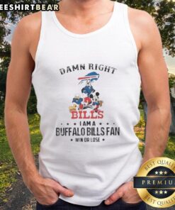 Pretty Mickey and Friends tank top for Buffalo Bills fans, showcasing team spirit with a fun design for win or lose.