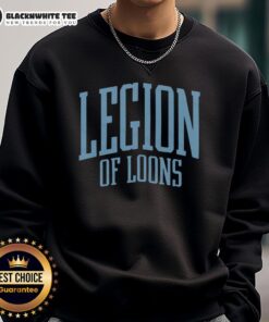 Cozy Minnesota United Legion of Loons sweatshirt featuring vibrant team colors and logo, perfect for fans and chilly days.