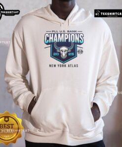 Pretty New York Atlas Lacrosse Champions 2025 hoodie featuring vibrant colors and team logo for fans and players.
