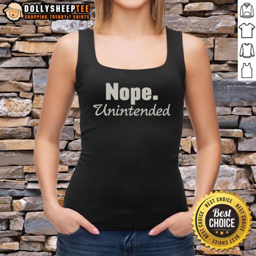 Alt Text: Pretty Nope Unintended Tank Top design featuring bold graphics and vibrant colors, perfect for casual summer wear.