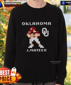 Alt Text: Retro John Mateer Oklahoma Sooners football sweatshirt in vibrant colors, perfect for fans and stylish game day wear.
