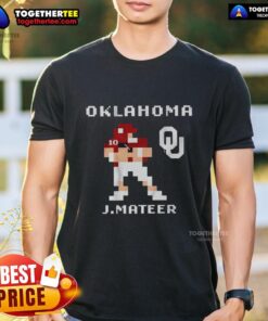 Pretty Oklahoma Sooners Football John Mateer Retro Baller T-Shirt featuring vintage design and team colors.