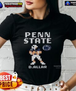Alt Text: Pretty Penn State Nittany Lions Football Drew Allar retro baller ladies tee showcasing stylish team spirit.