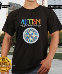 Pretty Pittsburgh Steelers Autism Accept Understand Love T-Shirt featuring vibrant colors and a bold design promoting acceptance.