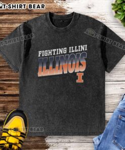 Alt Text: Stylish Illinois Fighting Illini polished washed t-shirt, featuring vibrant team colors and a comfortable fit.