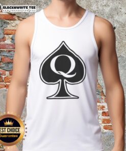 Alt Text: Stylish Pretty Queen Spades Tank Top featuring a bold graphic design, perfect for summer fashion and casual wear.