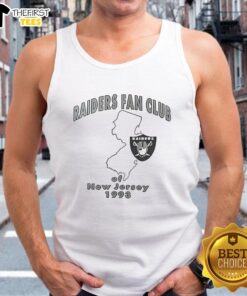 Vintage 1993 Raiders Fan Club tank top from New Jersey, perfect for football lovers and collectors.