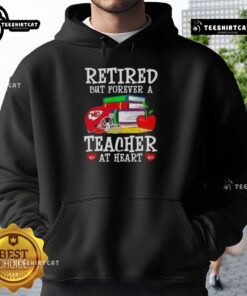 Pretty retired but forever a teacher at heart in a Kansas City Chiefs football hoodie, showcasing team pride and passion.