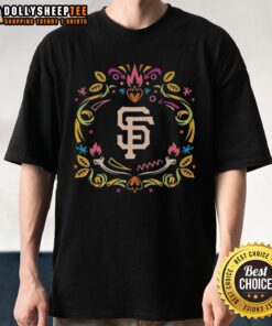 Alt Text: Pretty San Francisco Giants Da De Los Muertos MLB celebration t-shirt featuring vibrant designs and festive colors.