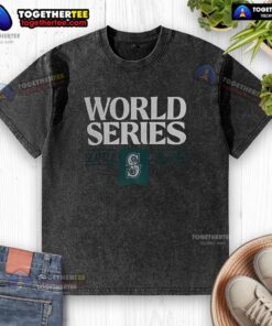 Pretty Seattle Mariners baseball World Series MLB 2025 washed t-shirt featuring team colors and logo design.