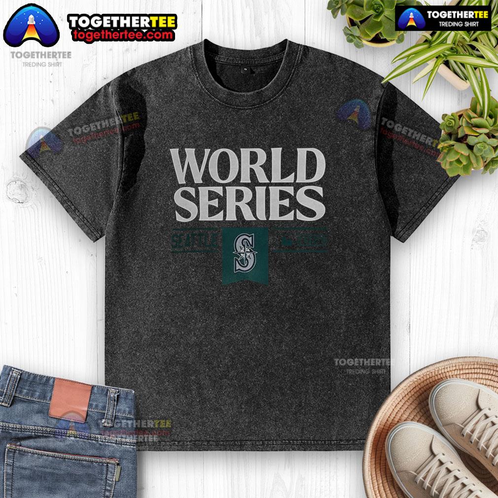 Pretty Seattle Mariners Baseball World Series Mlb 2025 Washed T Shirt Pretty Seattle Mariners baseball World Series MLB 2025 washed t-shirt featuring team colors and logo design.