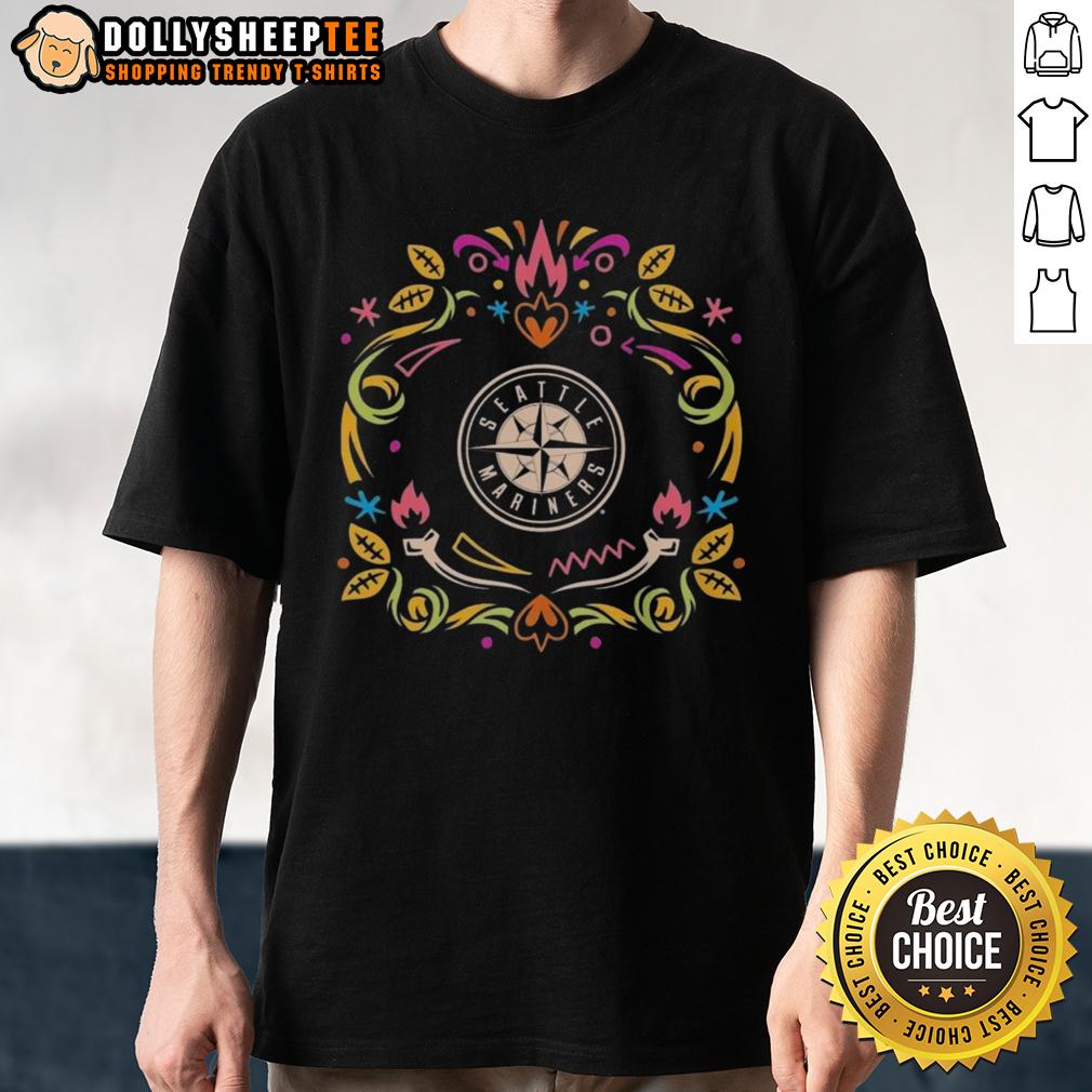 Pretty Seattle Mariners Día De Los Muertos Mlb Celebration T Shirt Pretty Seattle Mariners Da De Los Muertos MLB celebration T-shirt featuring vibrant colors and festive designs.