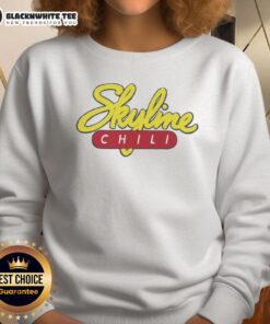 Stylish Pretty Skyline Chili logo sweatshirt featuring a vibrant skyline design, perfect for casual wear.