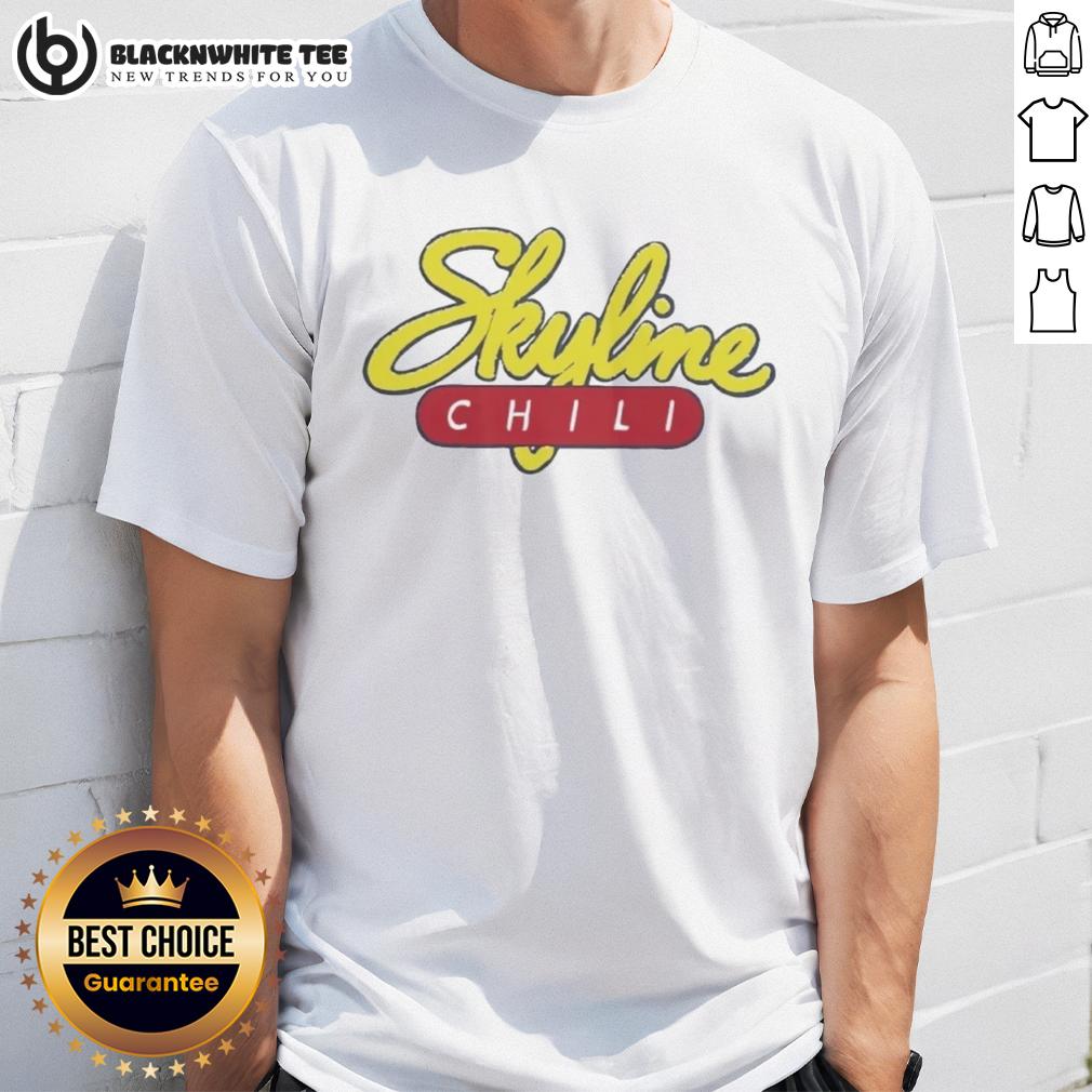 Pretty Skyline Chili Logo T Shirt Pretty Skyline Chili Logo T-Shirt featuring a vibrant design of the iconic Skyline Chili logo on a stylish tee.