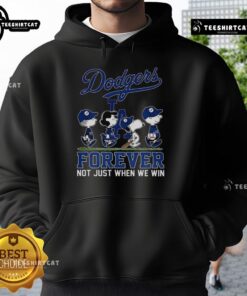 Pretty Snoopy and Friends X Los Angeles Dodgers hoodie for baseball lovers, celebrating fandom beyond just winning.