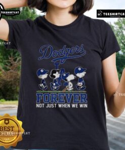 Pretty Snoopy and Friends Los Angeles Dodgers tee for baseball lovers, celebrating fandom beyond just winning.