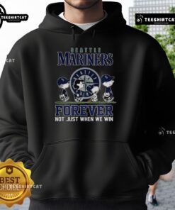 Alt Text: Pretty Snoopy and Friends hoodie celebrating Seattle Mariners, perfect for baseball lovers, not just when we win.
