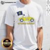 Pretty Snoopy driving a car on a Savannah Bananas T-shirt, showcasing a fun and colorful design for fans.