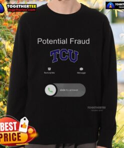 Pretty TCU Potential Fraud Sweatshirt in vibrant colors, showcasing a stylish design perfect for fans and casual wear.