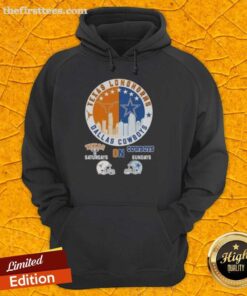 Pretty Texas Longhorns hoodie featuring skyline design, perfect for Dallas Cowboys Sundays and college game days.