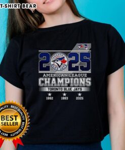 Ladies tee featuring the Pretty Toronto Blue Jays, 1992-1993 American League Champions design, perfect for fans.