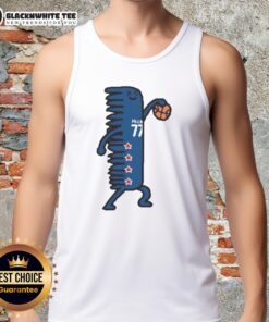 Alt Text: Pretty V.J. Edgecombe 77 Philadelphia 76ers tank top featuring team colors and logo, perfect for basketball fans.