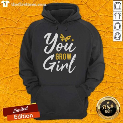 Pretty You Grow Girl Hoodie in vibrant colors, showcasing a stylish design perfect for empowering young girls.