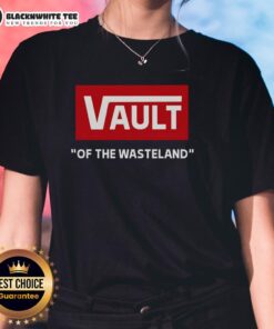 Top Vault of the Wasteland Ladies Tee featuring a stylish design for fans of post-apocalyptic fashion.