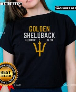 Golden Shellback Ladies Tee celebrating the 250th Anniversary, featuring a vibrant design and comfortable fit.