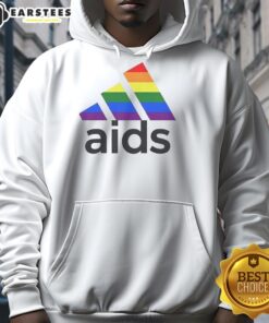 Top Aids LGBT Logo Hoodie featuring a vibrant design celebrating LGBTQ+ pride and awareness in a stylish fashion.