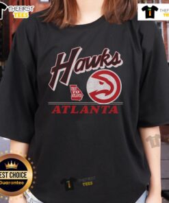 Vintage Atlanta Hawks ladies tee featuring a stylish design, perfect for fans showcasing team spirit and retro flair.