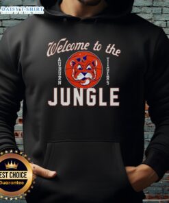 Top Auburn Tigers Welcome to the Jungle hoodie featuring bold team colors and logo, perfect for game day attire.