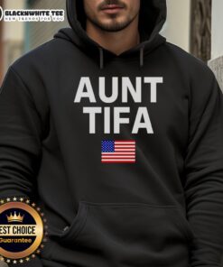 Top Aunt Tifa USA Flag Hoodie design featuring vibrant colors and a stylish fit, perfect for patriotic occasions.