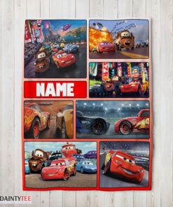 Top Awesome Disney Pixar Cars Collage Blanket Fleece Customized Blanket