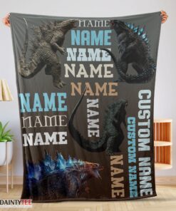 Top Awesome Godzilla Blanket Fleece Customized Blanket