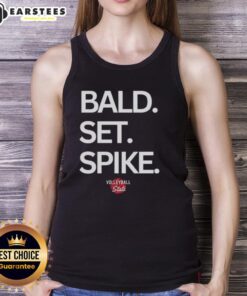 Top Bald Set Spike Volleyball State Tank Top in vibrant color, perfect for players and fans alike. Stylish and comfortable.