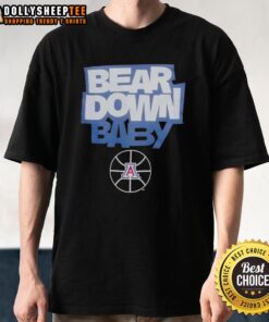 Top Bear Down Baby Arizona Wildcats Basketball T-Shirt featuring vibrant team colors and logo for fans and players.