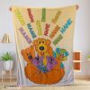 Top Bear In The Big Blue House Cartoon Blanket Fleece Customized Blanket