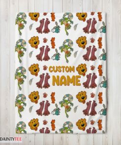 Top Bear In The Big Blue House Cute Character Blanket Fleece Customized Blanket