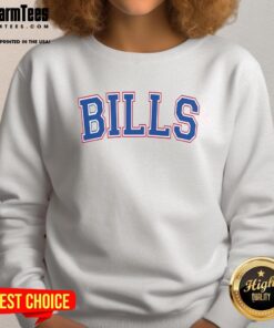 Alt Text: Top Bills football team varsity sweatshirt featuring bold team logo and vibrant colors, perfect for fans.