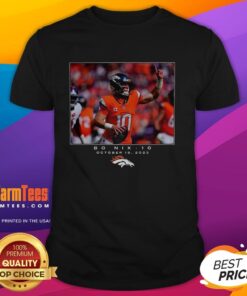 Top Bo Nix Denver Broncos NFL Week 7 2025 T-Shirt featuring vibrant team colors and player graphics.