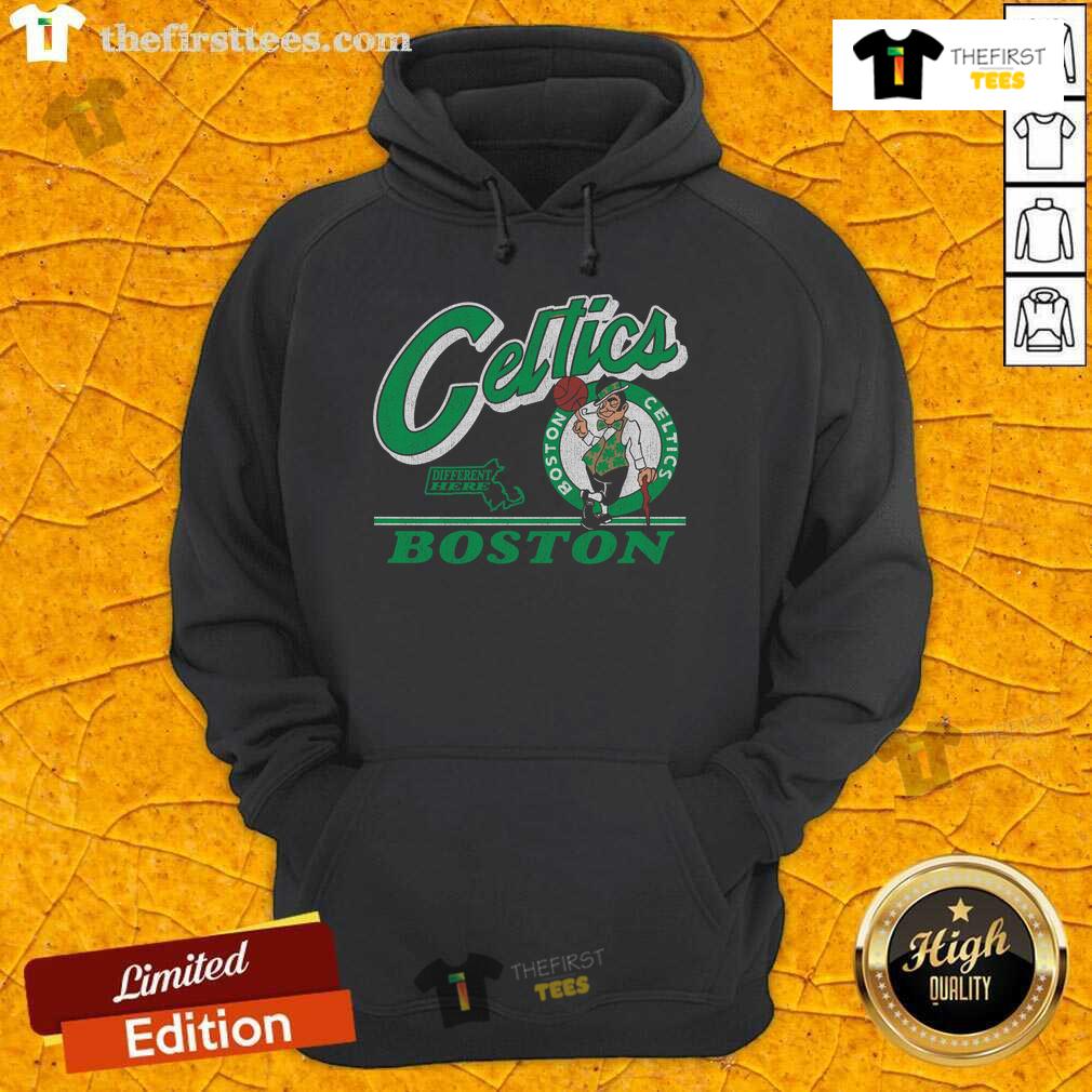 Top Boston Celtics Fly By Vintage Hoodie Vintage Boston Celtics Fly-By Hoodie featuring the iconic team logo in green and white, perfect for fans and collectors.