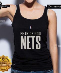 Top Brooklyn Nets NBA Fear of God tank top featuring a stylish design, perfect for fans and casual wear.