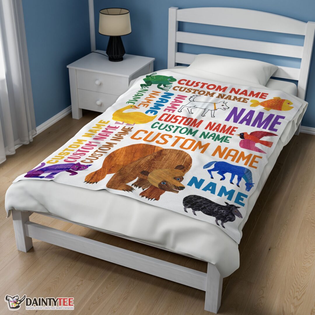 top-brown-bear-brown-bear-what-do-you-see-gift-blanket-fleece-customized-blanket-mk-02 Top Brown Bear Brown Bear What Do You See Gift Blanket Fleece Customized Blanket - Image 3