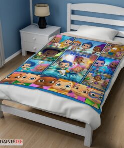 Top Bubble Guppies Collage Blanket Fleece Customized Blanket - Image 3