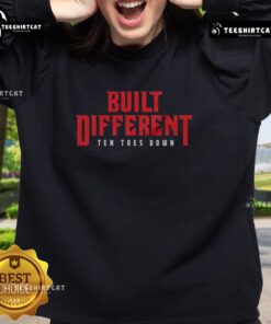 Top Built Different Ten Toes Down sweatshirt in stylish design, perfect for casual wear and street fashion enthusiasts.