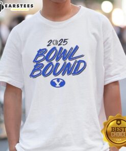 Alt Text: 2025 BYU Cougars Bowl Bound T-Shirt featuring team colors and logo, perfect for fans supporting BYU football.
